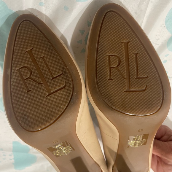 Ralph Lauren tan high heels wore once - Picture 6 of 7